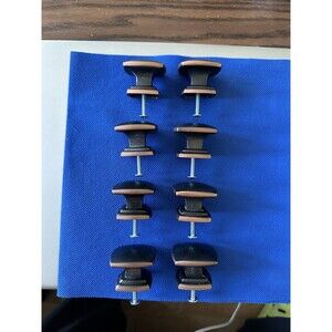 keeler brass company vintage drawer pull, Black/ Rose Gold, Brass Knobs 8 Pcs